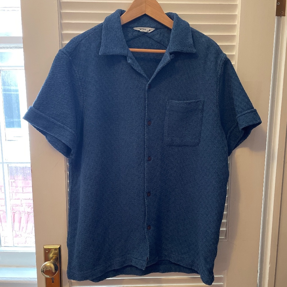 3sixteen jacquard short sleeve button down